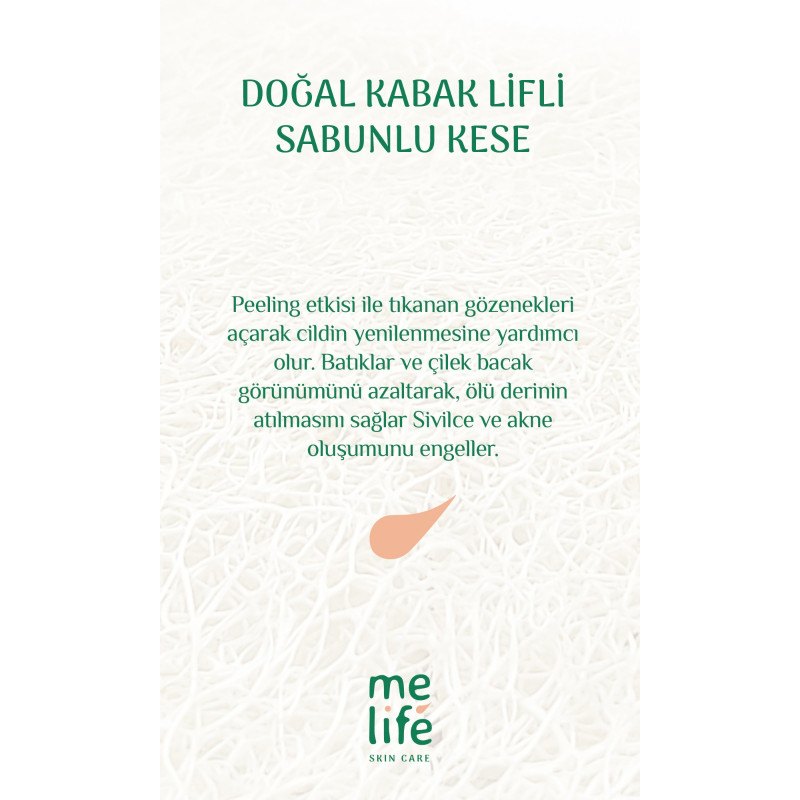 Melife Sabun Dolgulu Kabak Lifli Banyo Kesesi Aloe Veralı