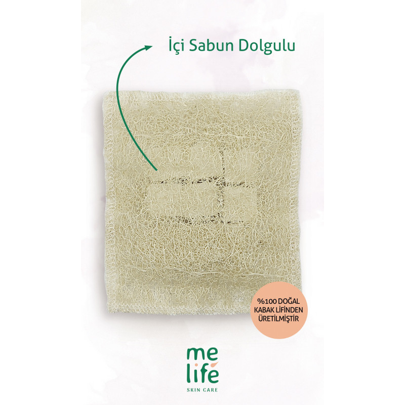 Melife Sabun Dolgulu Kabak Lifli Banyo Kesesi Aloe Veralı