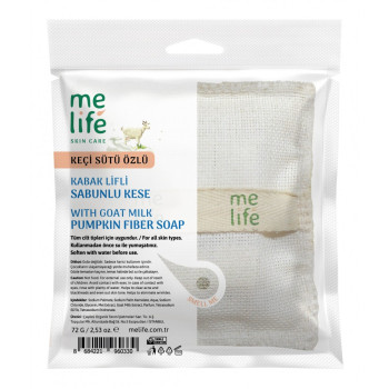 Melife Sabun Dolgulu Kabak Lifli Banyo Kesesi Keçi Sütlü