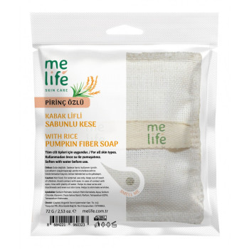Melife Sabun Dolgulu Kabak Lifli Banyo Kesesi Pirinç Özlü