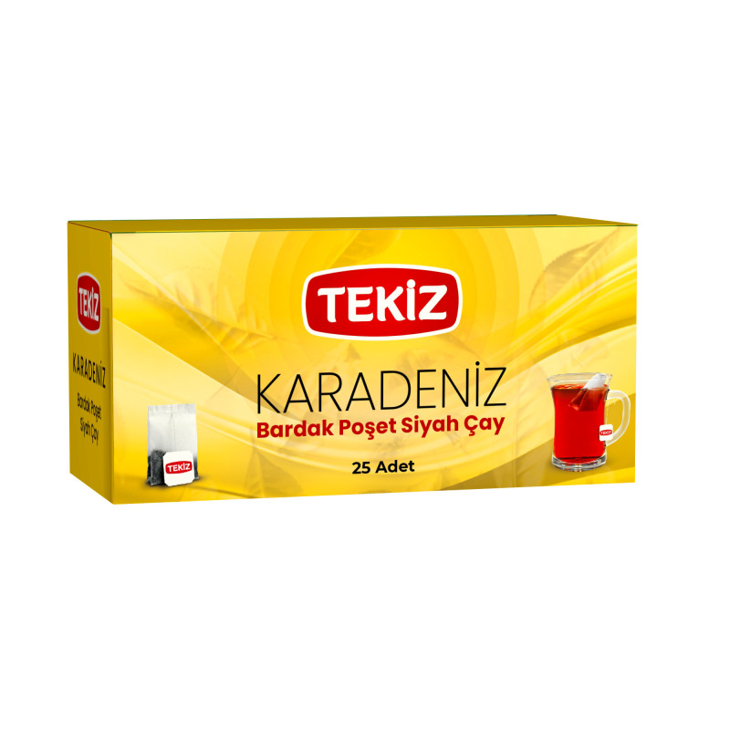 Tekiz Karadeniz Bardak Poşet 25'li Siyah Çay